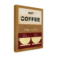 סימן מסחרי אמנות 'קפה חם II' אמנות קנבס מאת נורמן וויאט