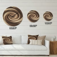 עיצוב 'סוכריות חלב ועיצוב ספירלה שוקולד' שעון קיר עץ מודרני
