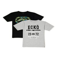 חולצות טריקו גרפיות של אקו בנים, 2 חבילה, גדלים 4-16