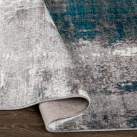 אורגים אמנותיים נודדים שטיח אזור מופשט, סילבר סילבר, 2 '3'