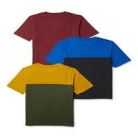 חולצת טריקו לאופנה של בנים וונדר אומה, 3 חבילות, גדלים 4 & האסקי