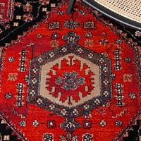 שטיח באזור המזרח של חמדאן לאונה, שחור אדום, 9 '12'