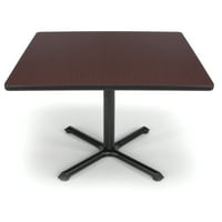 דגם 42 מ ר 42 שולחן מרובע רב תכליתי עם בסיס הדום בסגנון איקס, אלון