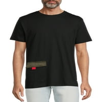 חולצת טריקו לכיס צד של כותנה של תפר אמריקאי, מידות S-2xl