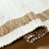 אורגים אמנותיים שטיח אזור גבול ז'אן, שיזוף לבן, 6 '9'