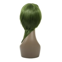 מציאות ייחודיות פאות שיער אנושיות לנשים פאה מתולתלת עם כובע פאה 20 ירוק