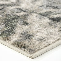 שטיחים של אוריאן אבן ברזל גיאומטרית שטיח אזור אפור, 9 '13'