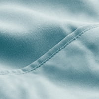 חשוף בית מיקרופייבר 5-חתיכה כהה כחול אור כחול שמיכה, אור כחול גיליון סט הפיך מיטה בשקית, מלא