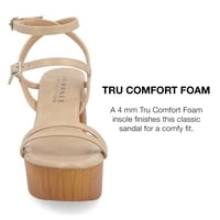 אוסף Journes Womens Emerynn Tru Comfort Pof Foam Slog Sluce Multi Strap Sandals