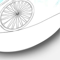 Designart 'החיים הם נסיעה יפה עם אופניים' אמנות קיר מתכת מעגל מסורתית - דיסק של 36