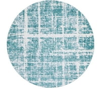 ג'יל זרין Uptown במצוקה שטיח אזור מודרני, כחול, 8 '8'