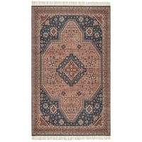 Nuloom Lexie יד ארוג מדליון מסורתי שטיח שוליים שוליים, 8 '10', חלודה