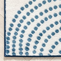 ובכן ארוג ויברס טוב מרגוט כחול גיאומטרי מודרני 3'11 5'3 שטיח אזור