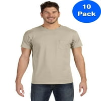 Mens Ringspun Cotton Nano-T חולצת טריקו עם כיס 498p