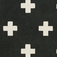 אורגים אמנותיים מוניקה שחור 2'3 10 'שטיח אזור גיאומטרי מודרני