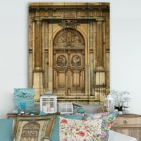 עיצוב 'דלת וינטג' דלת פריז וינטג 'וינטג' על עץ אורן טבעי
