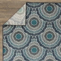 מרפסת LOOMAKNOTI טרופית פרלי 3 '5' מופשטת שטיח מבטא חיצוני מקורה