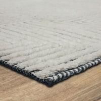 קרסטן שטיחים אלג 'יר שחור לבן 8' 10 ' אזור שטיח