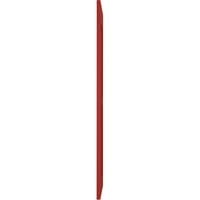 עבודת טחנה של Ekena 12 W 58 H userraft שני תריסי עץ חיצוניים שווים חיצוניים שווים, אדום אש אדום