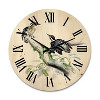 עיצוב 'ציפורים עתיקות בטבע השמיני' שעון קיר מסורתי