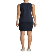 קומו BLU שמלה בסיסית של נשים ללא שרוולים עם פרט צדדי פונקציונאלי