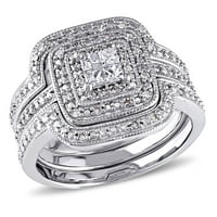 טבעת נישואין הילה משובצת יהלומים משובצת כסף סטרלינג