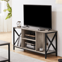 טלוויזיה רחבה של SmileMart עם אחסון לסלון, אפור